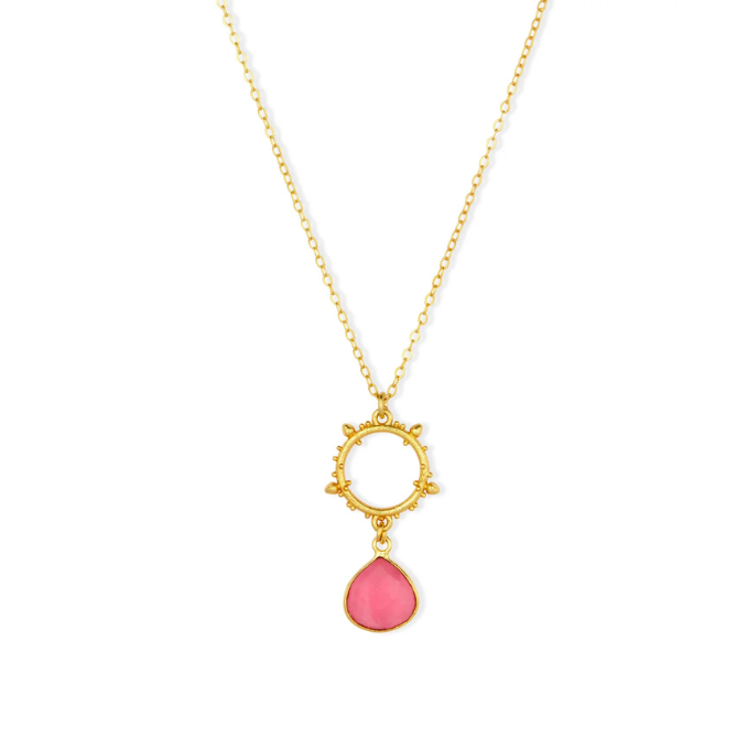 Ashiana - Allegra Necklace - Pink Jade