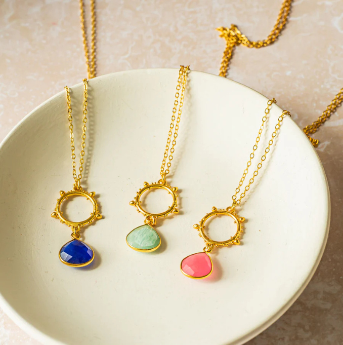 Ashiana - Allegra Necklace - Pink Jade