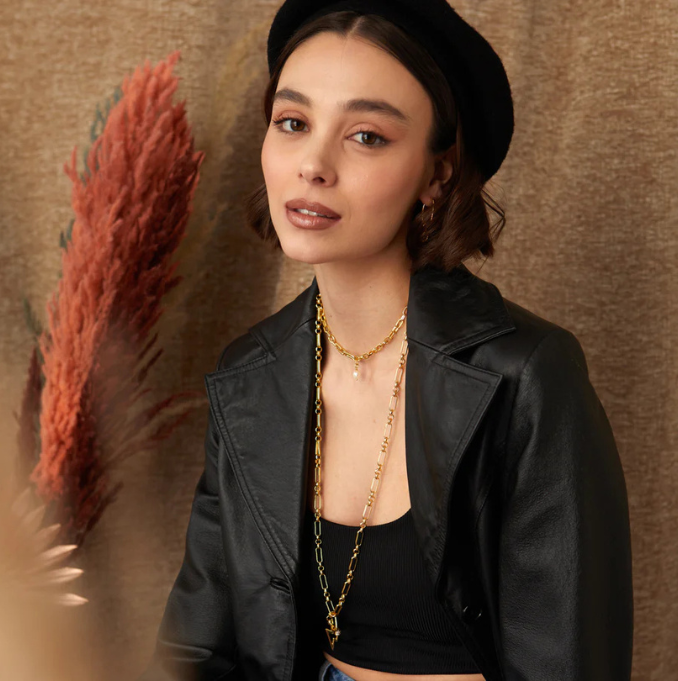 Ashiana - Gold Piaf Necklace - 16inch