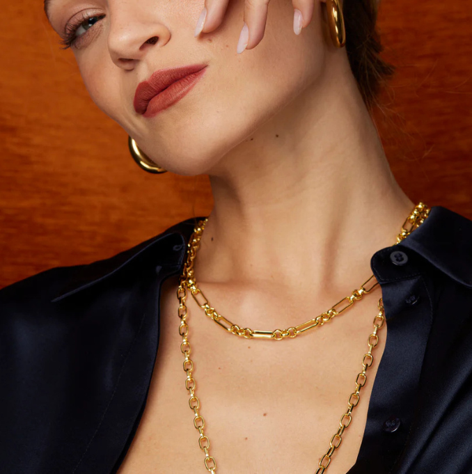 Ashiana - Gold Piaf Necklace - 20inch