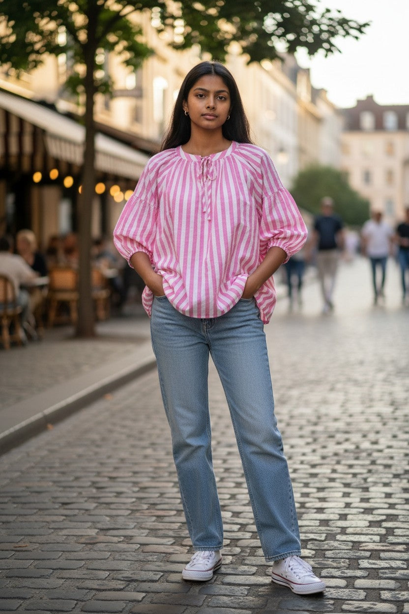 MOOCH London - Block Print 100% Cotton Blouse