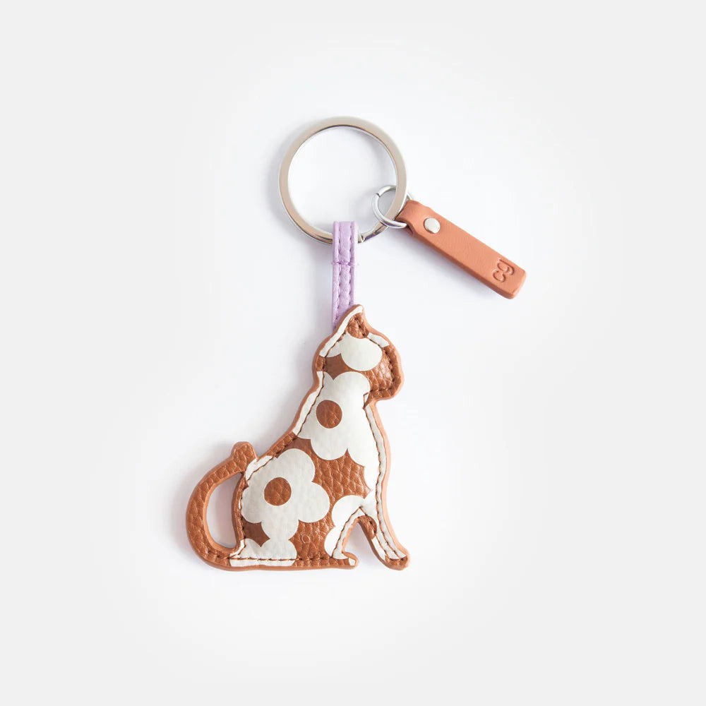 Caroline Gardner -Cat Keyring - Flower