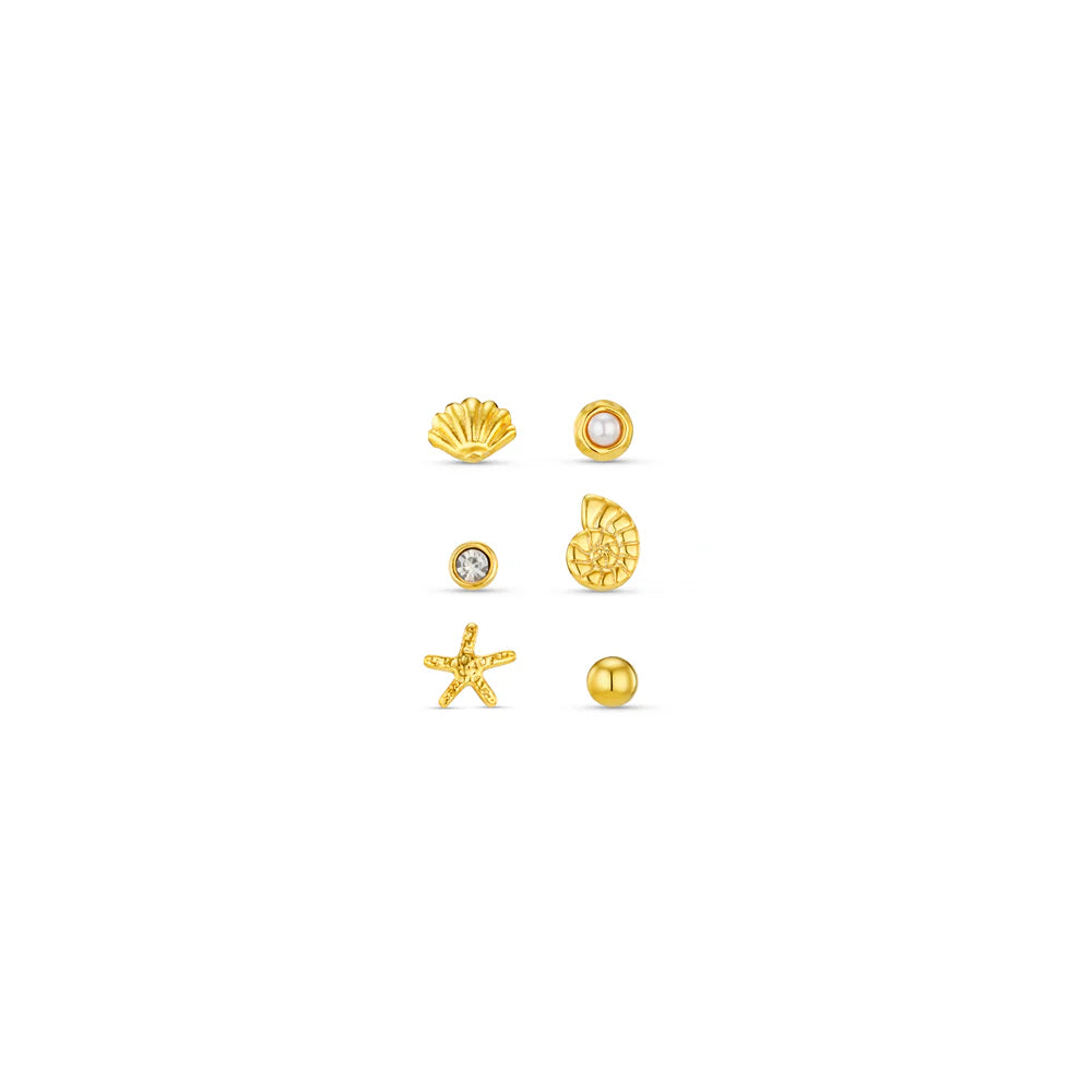 Orelia London - Mixed Charm Stud Earring Pack