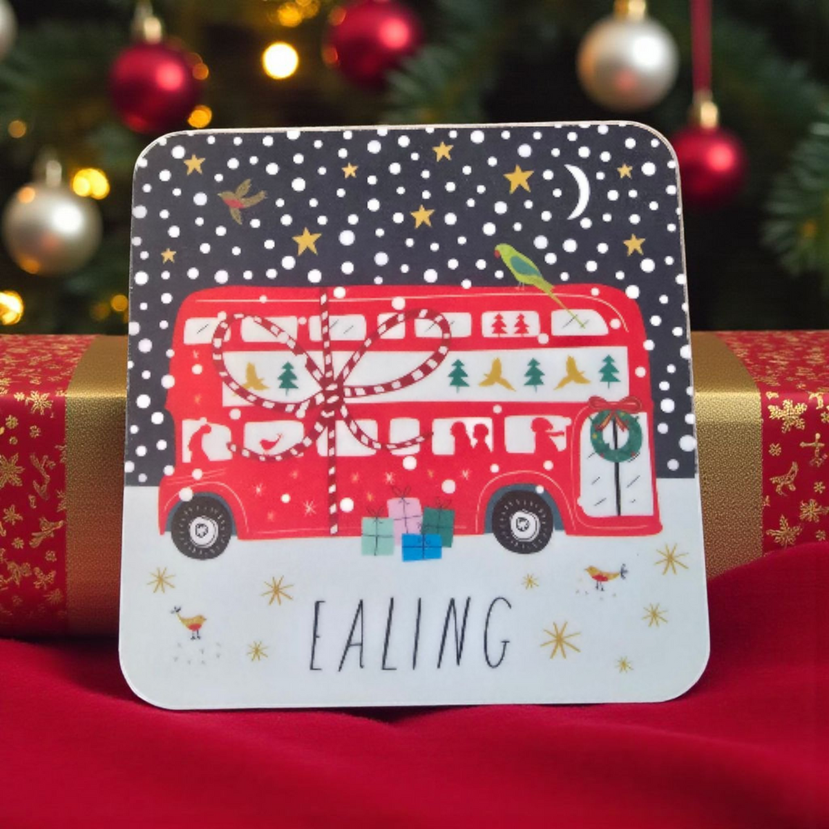 Ealing Christmas Coaster Set