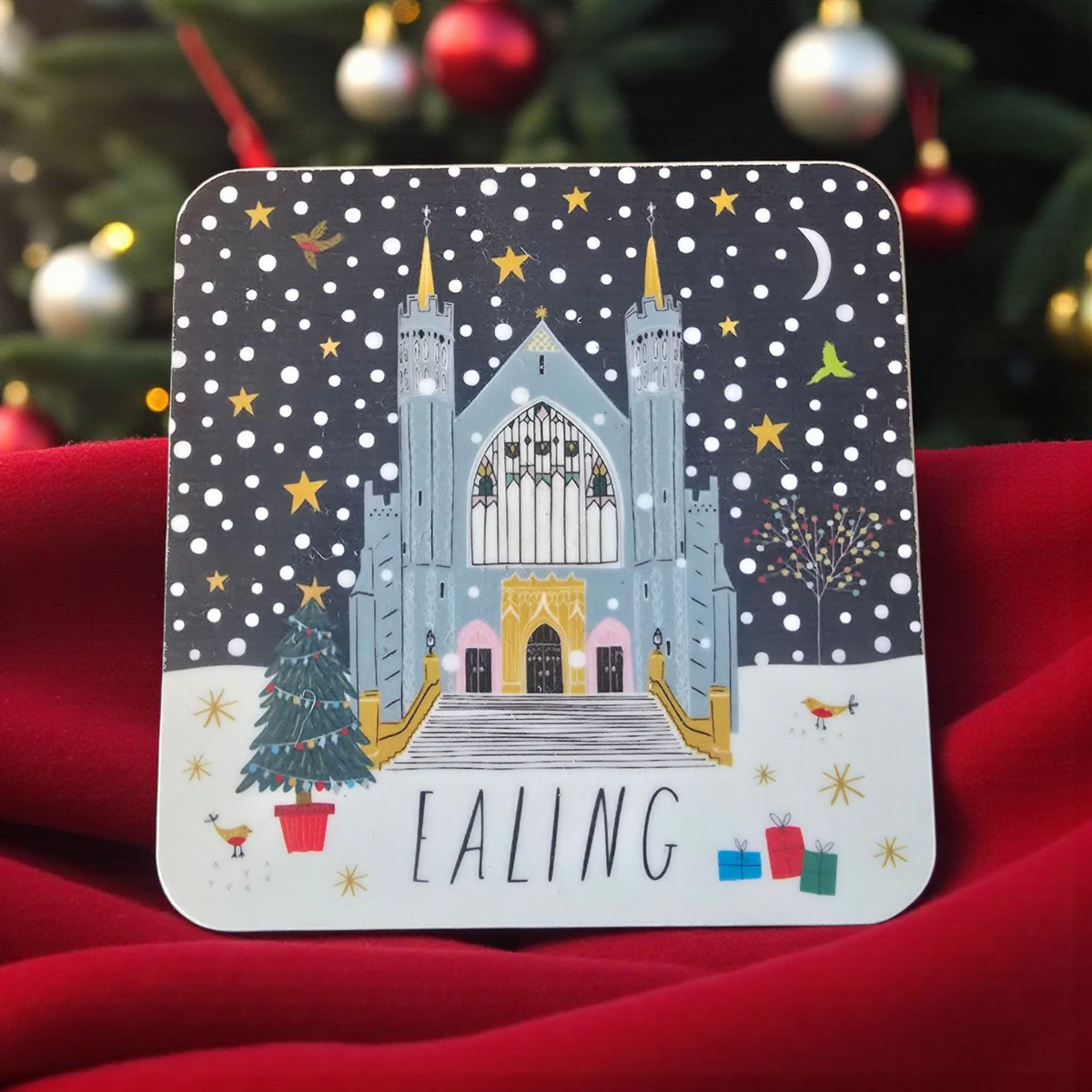 Ealing Christmas Coaster Set