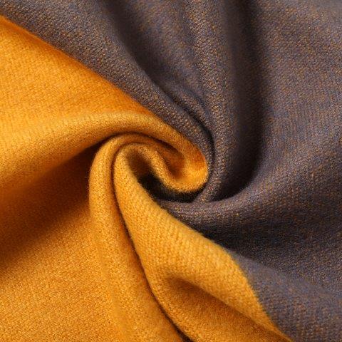 Reversible Stripe Scarf - Mustard