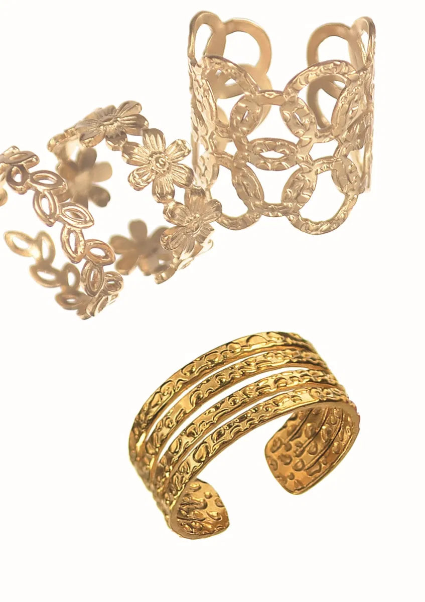 Ribbons 18K Gold Plated Ring