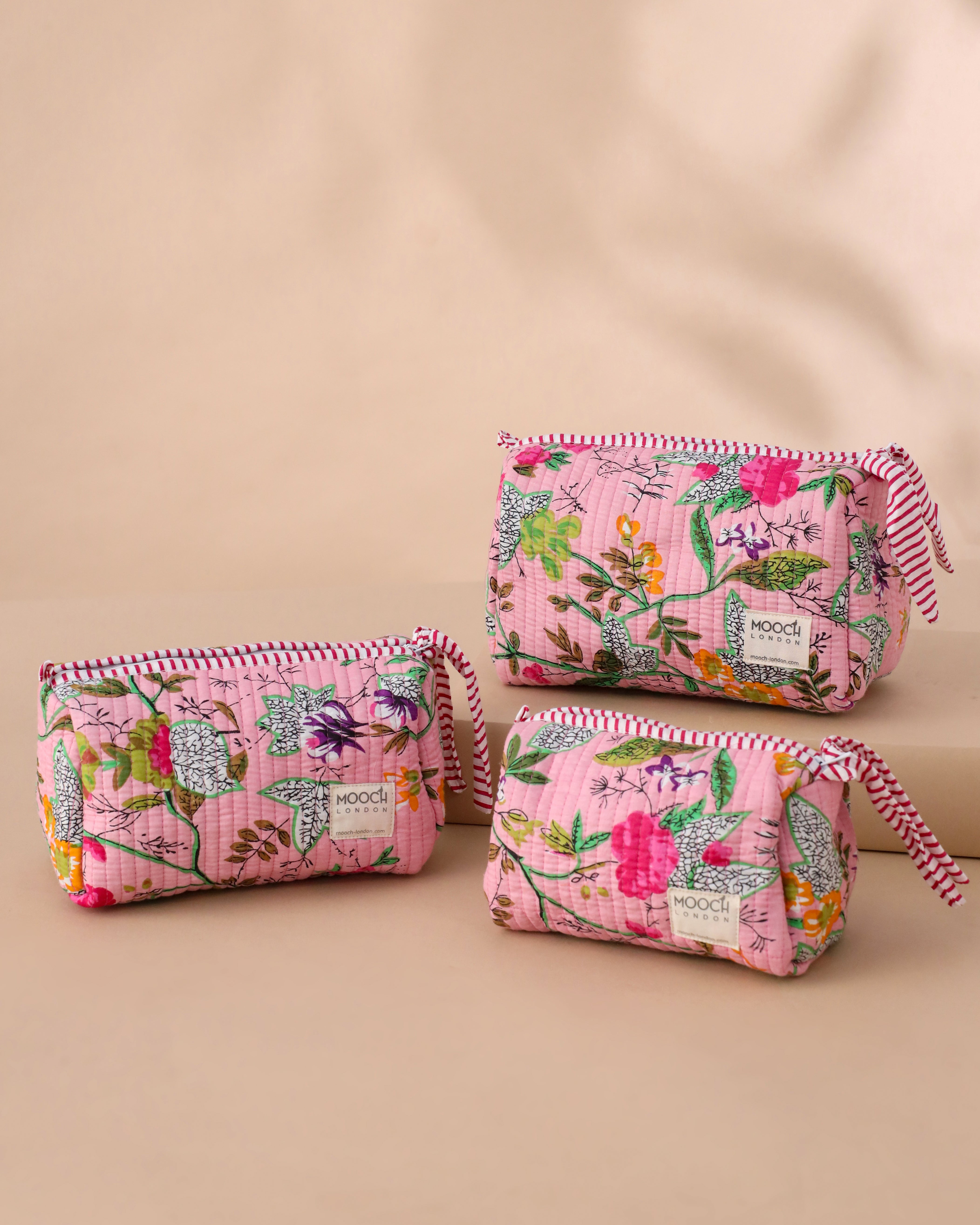 MOOCH London - Quilted Cotton Wash Bag - Small