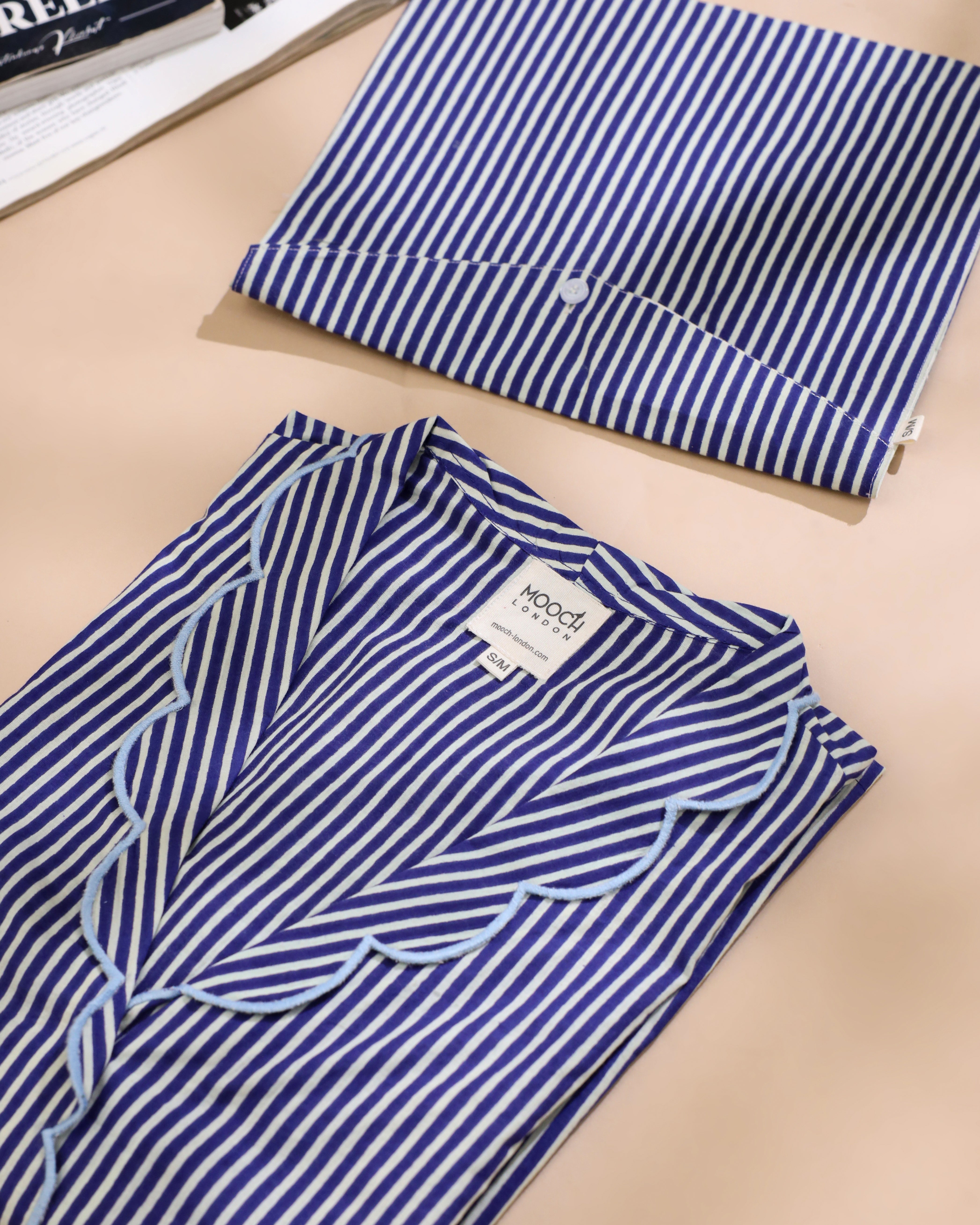 MOOCH London - Hand Block Print - Scallop Edge - Pyjama S/M