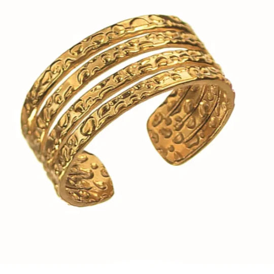 Ribbons 18K Gold Plated Ring