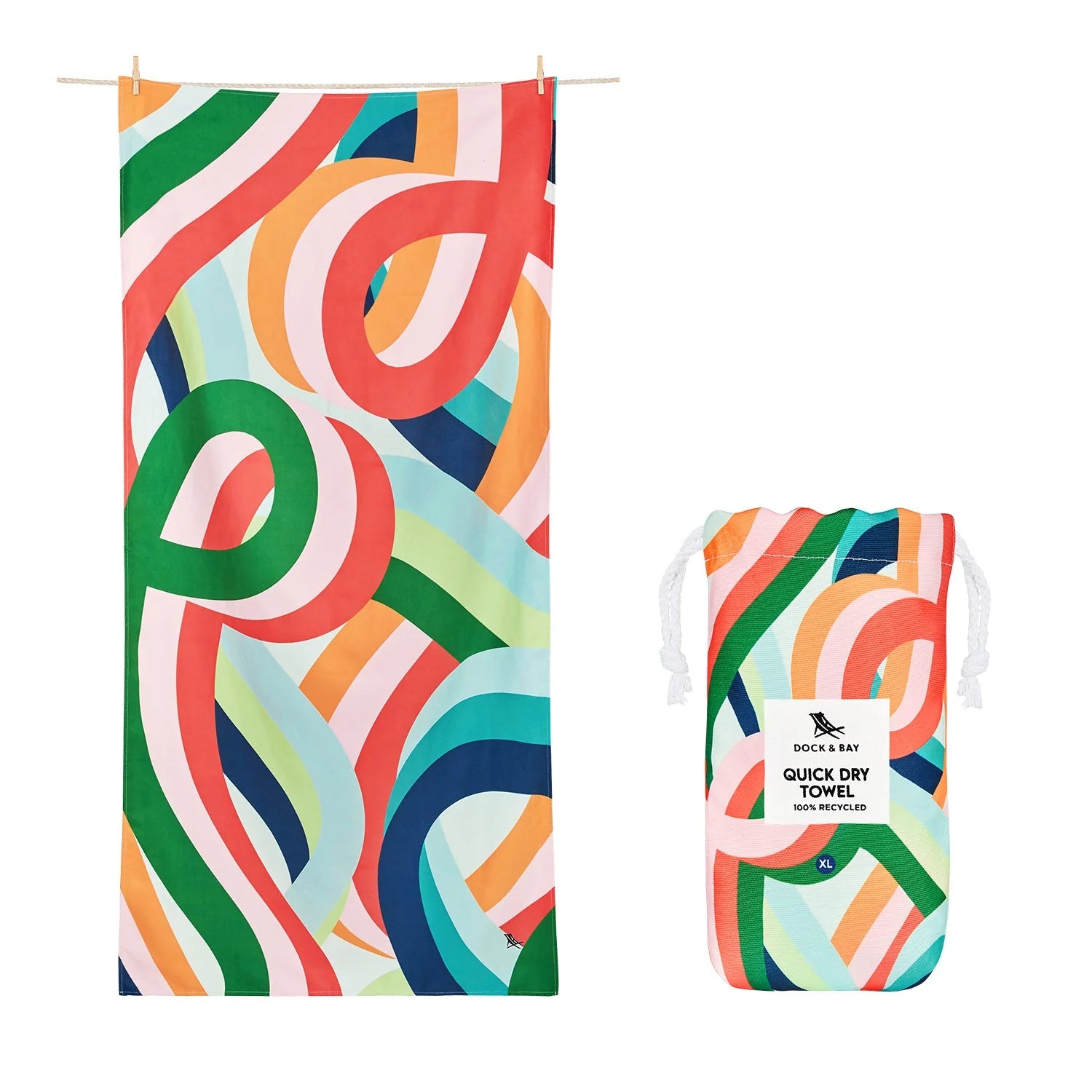 Dock & Bay - Beach Towel - Fruit Loops - XL