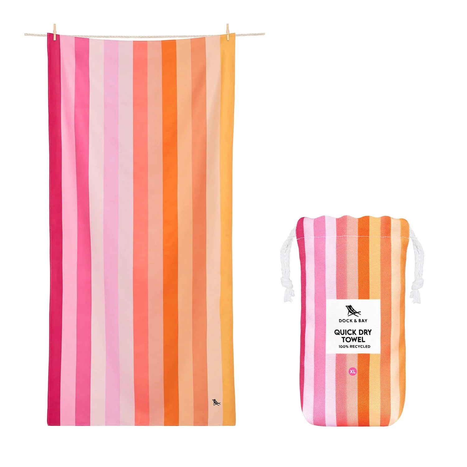 Dock & Bay - Beach Towel - Miami Sorbet - XL