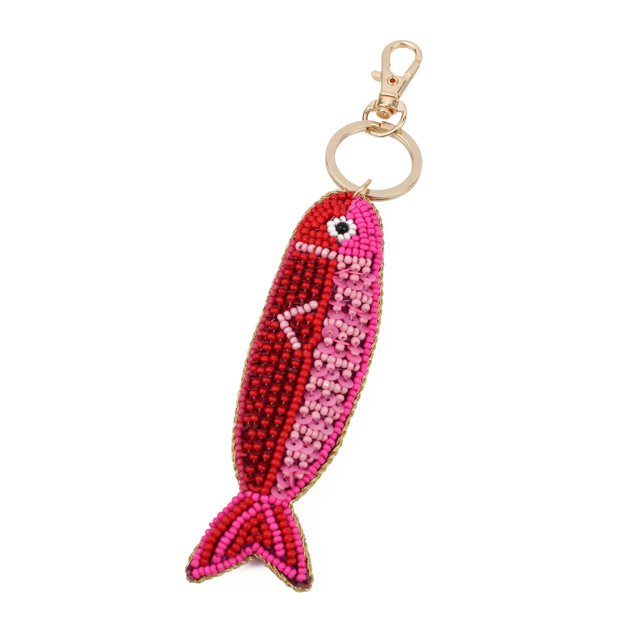 Beaded Fish Keyring/Bag Charm