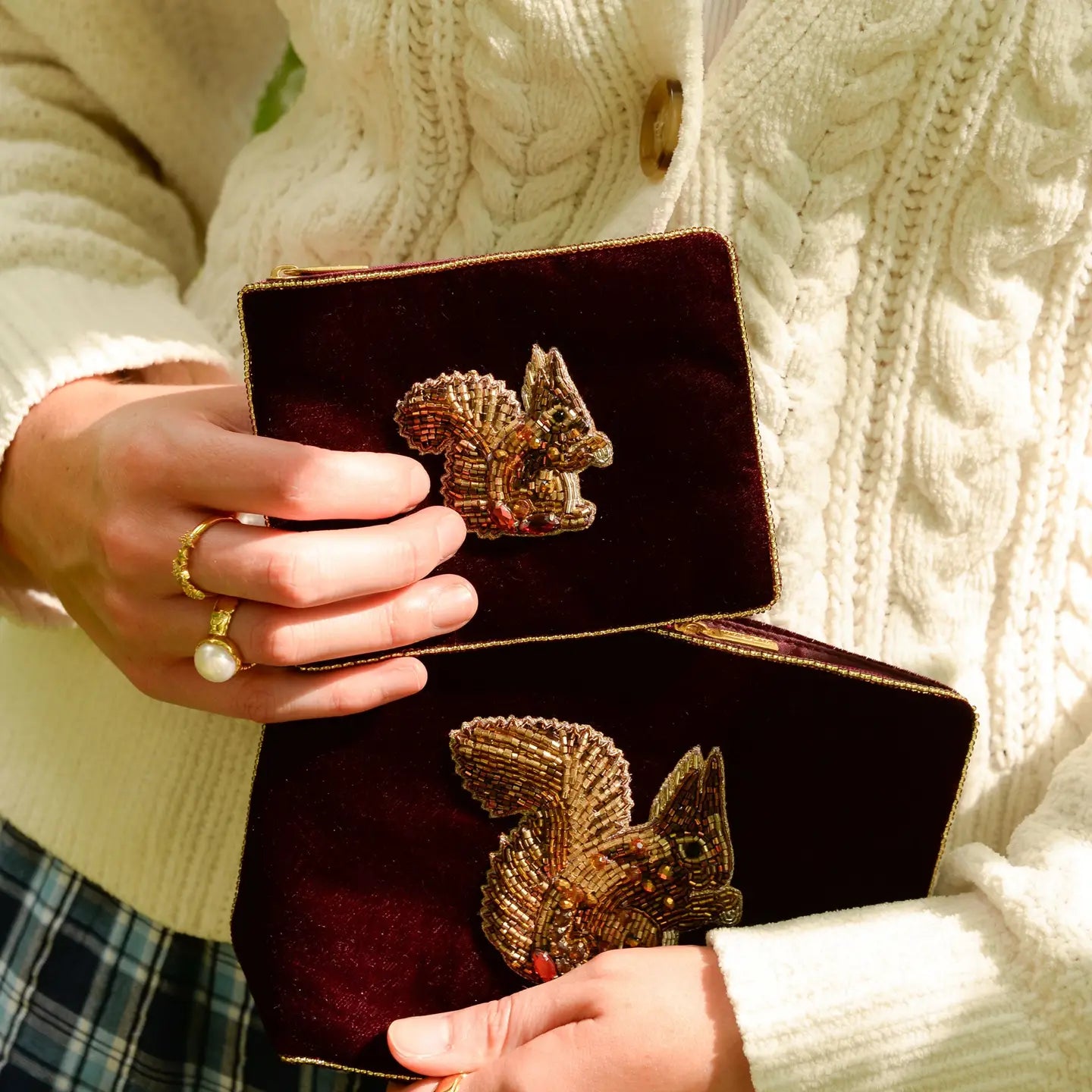 Velvet Squirrel - Small Pouch