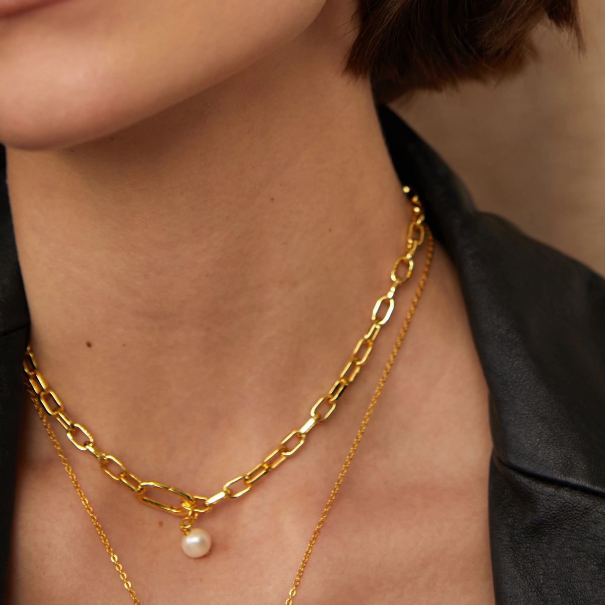 Gold Bardot Chain Necklace 16inch