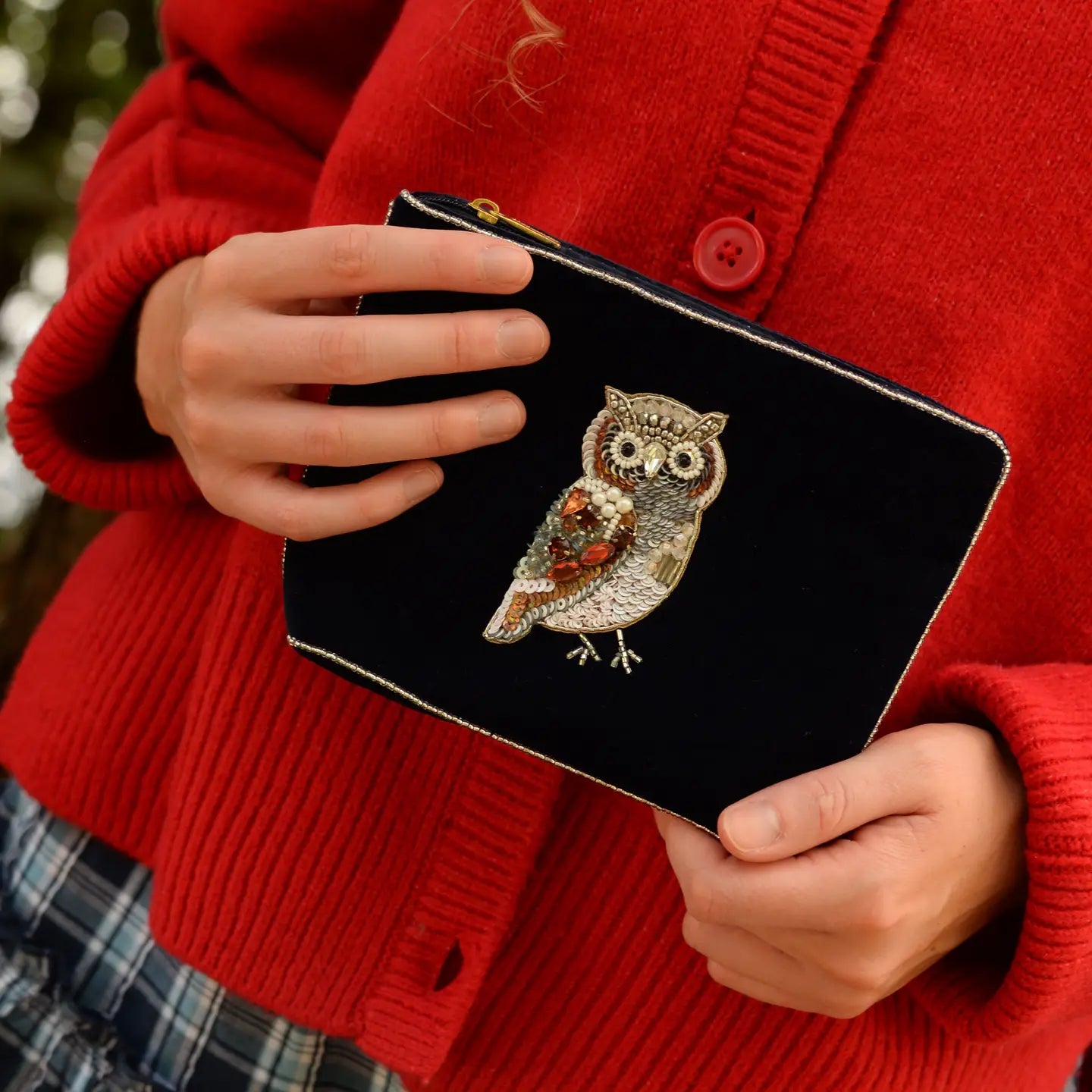 Velvet Owl - Medium Pouch