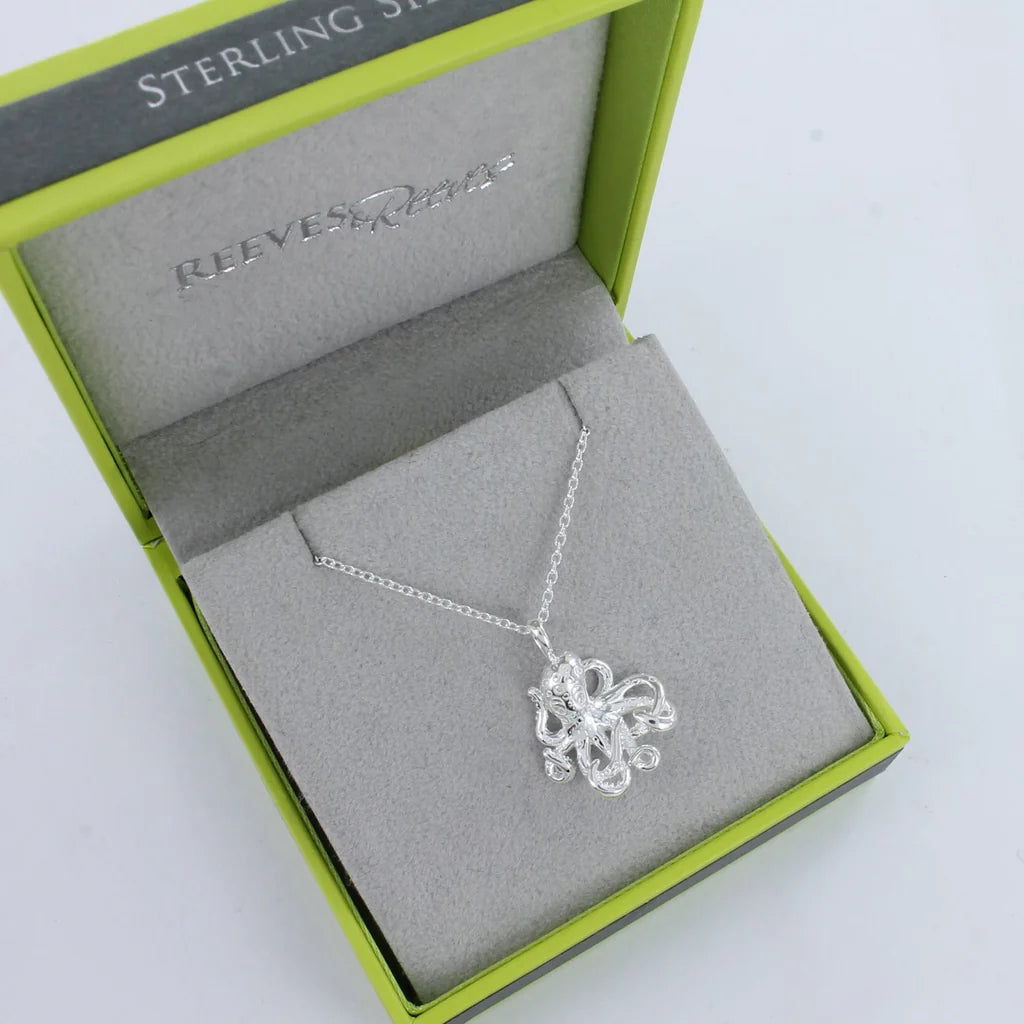 Reeves & Reeves - Sterling Silver Baby Octopus Necklace