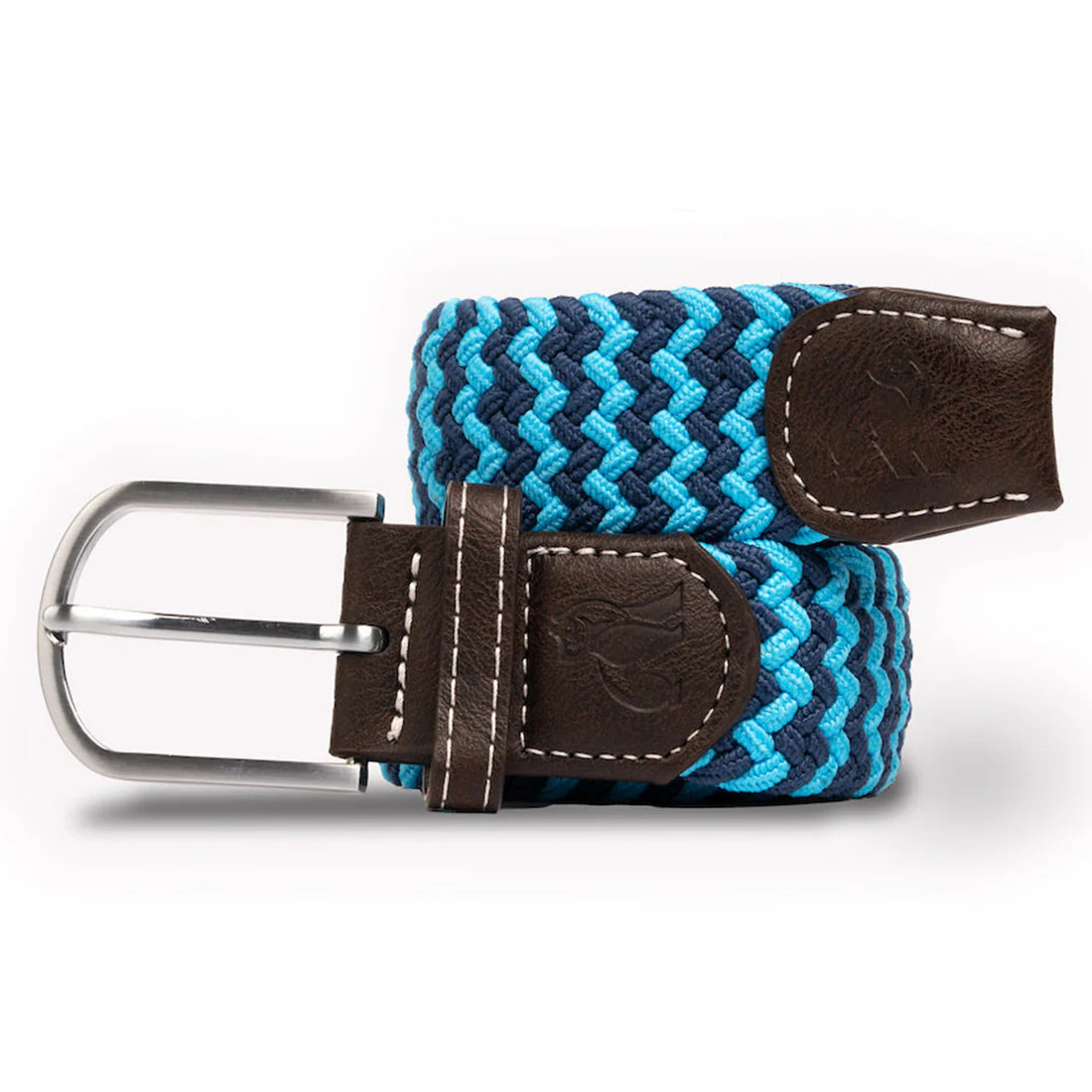 Swole Panda - Sky Blue Zigzag - Woven Belt - L