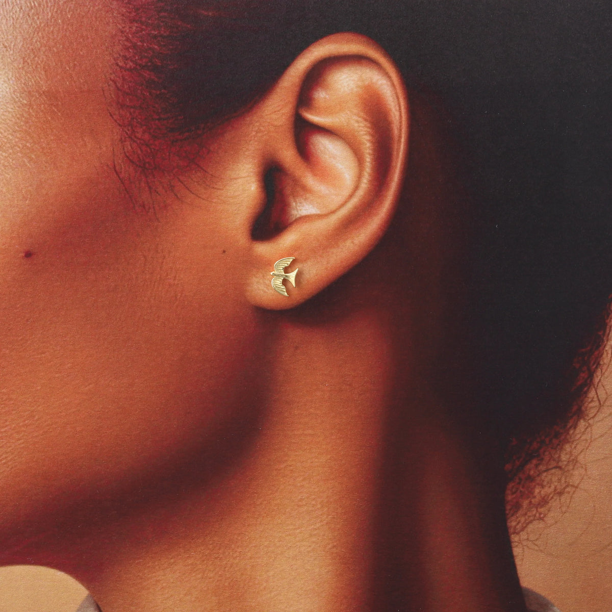 Bird Earrings - Gold