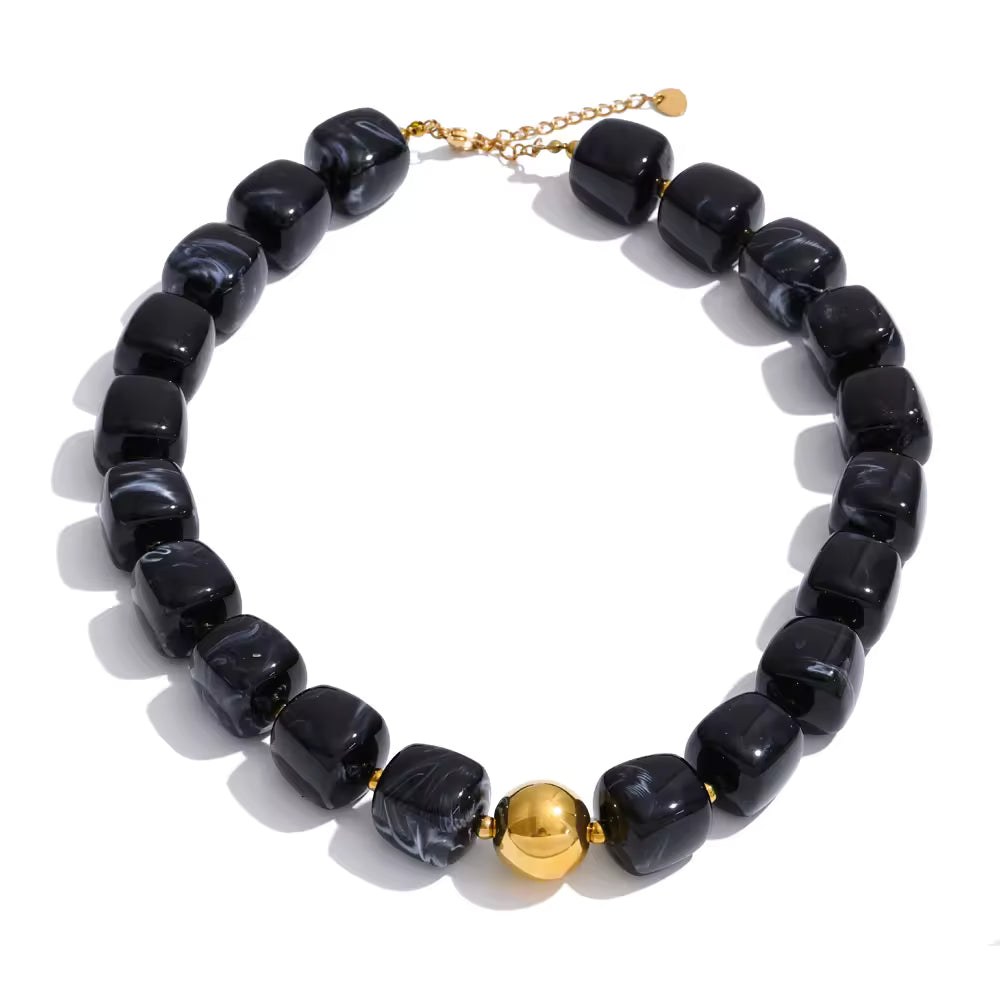 Acrylic Beaded Chunky Necklace