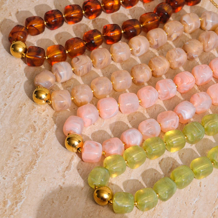 Acrylic Beaded Chunky Necklace