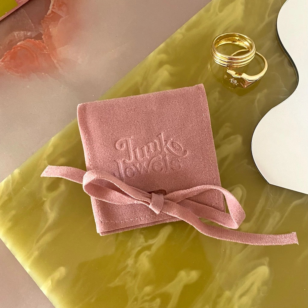 Pink Stone Petite Hoop Earrings - Gold