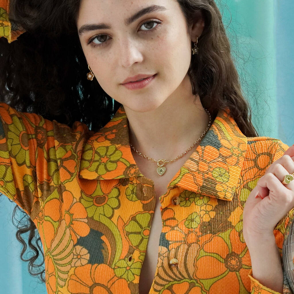 Retro Multi-Charm Chunky Chain Necklace - Gold