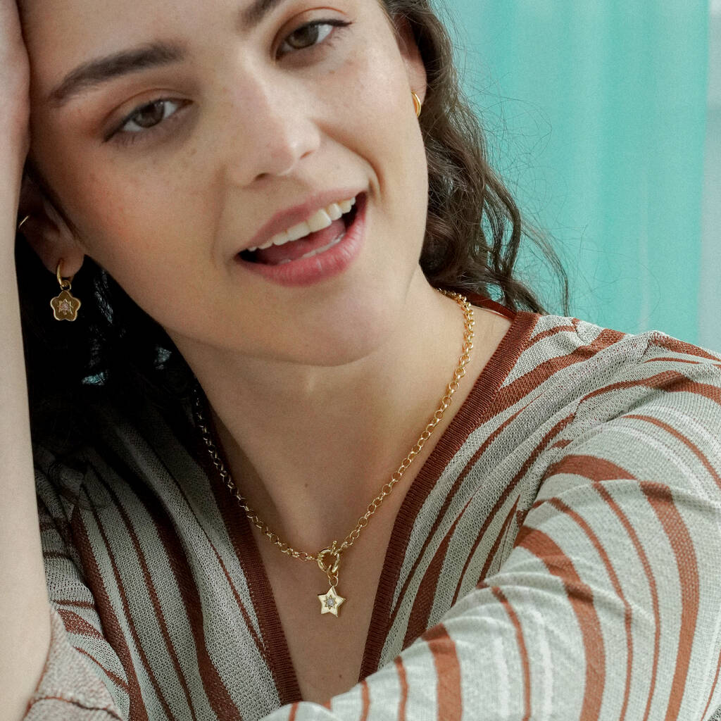 Retro Multi-Charm Chunky Chain Necklace - Gold