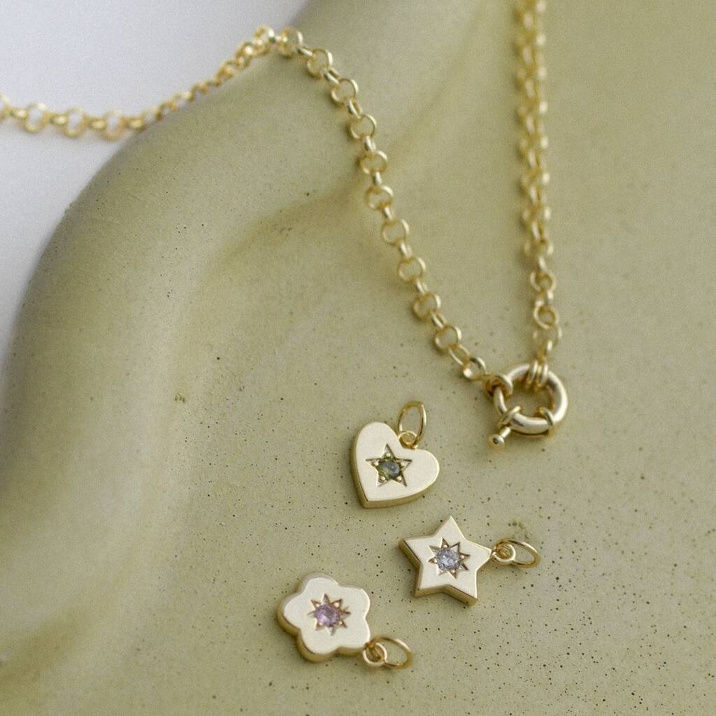 Retro Multi-Charm Chunky Chain Necklace - Silver