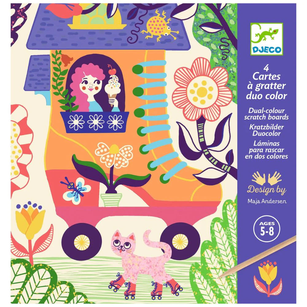 Djeco - Scratch Boards Wacky Houses