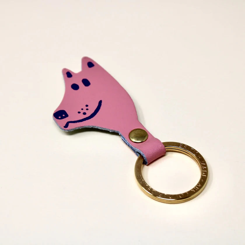 Ark - Dog Keyring - Pale Pink