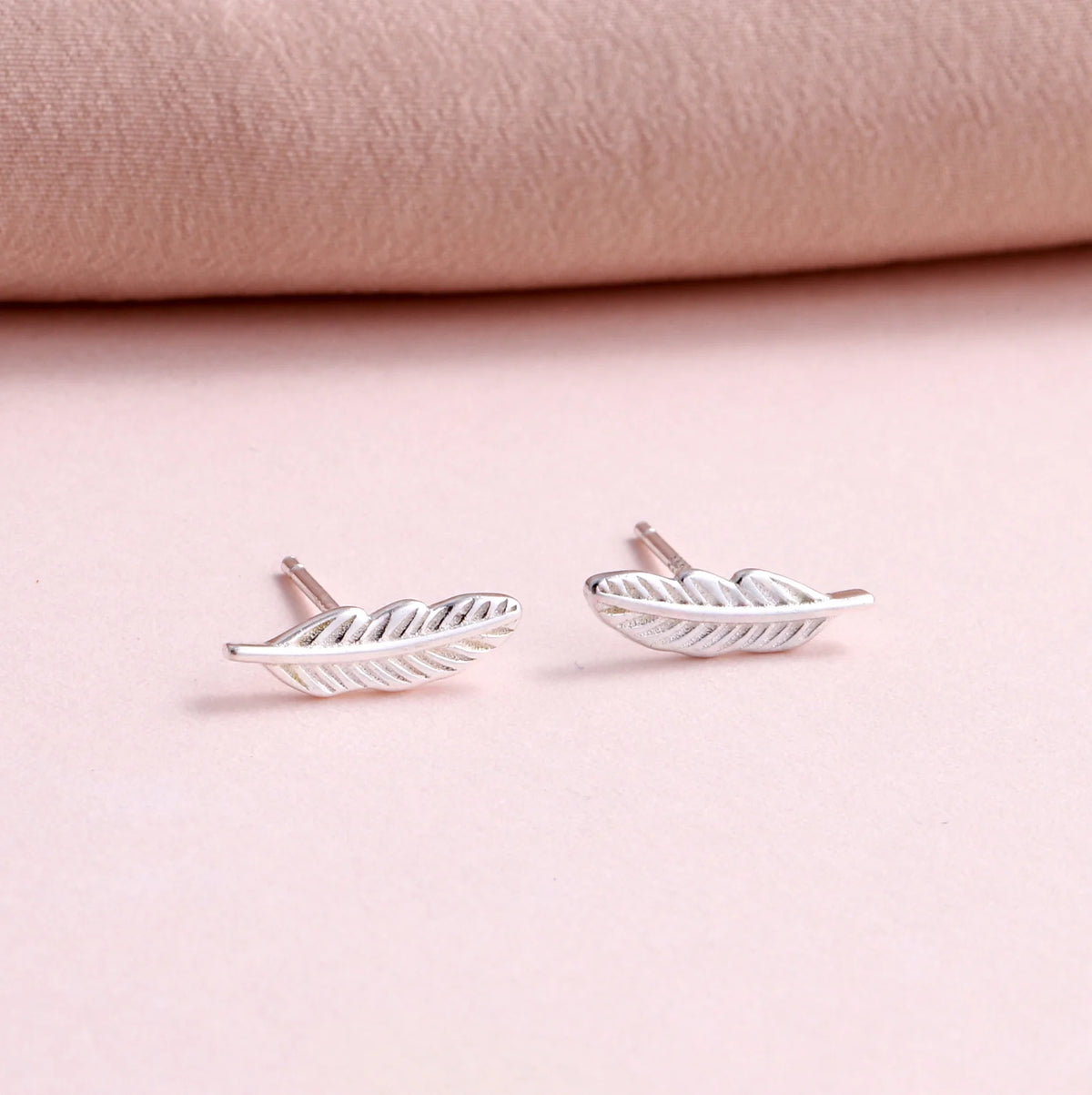 Feather Earrings - Silver