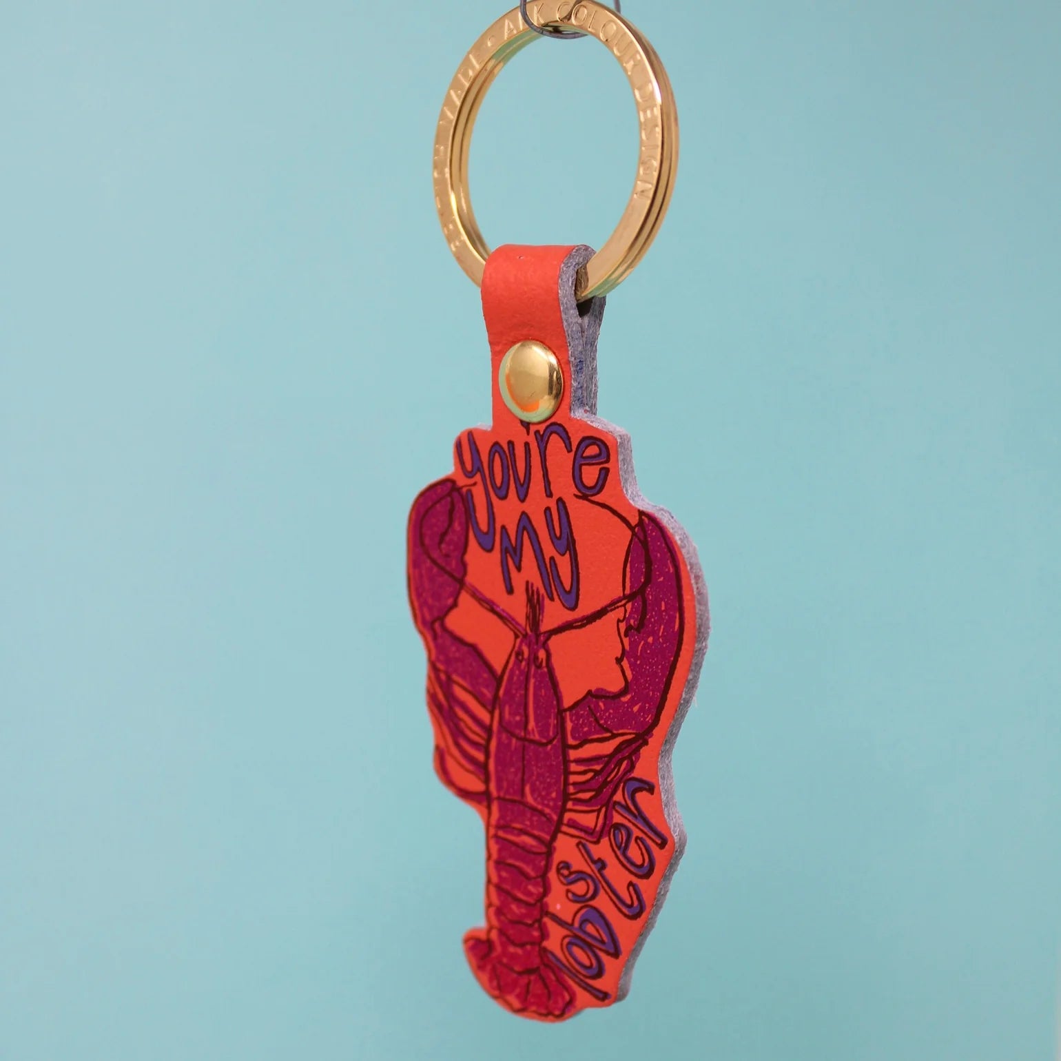 Ark - Youre My Lobster Key Fob - Coral