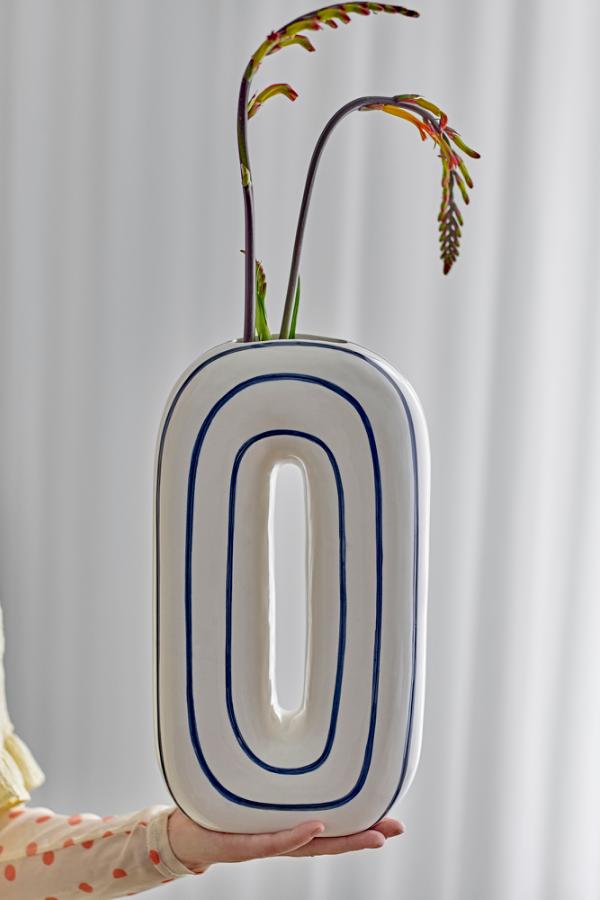 Mae Vase Blue Ceramic