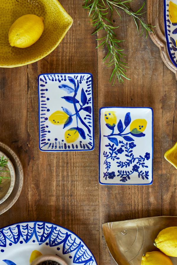 Maxima Plate - Blue Stoneware - set of 2