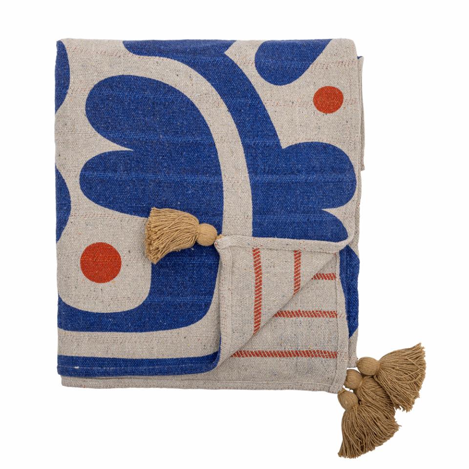 Eviaya Recycled Cotton Throw - Blue