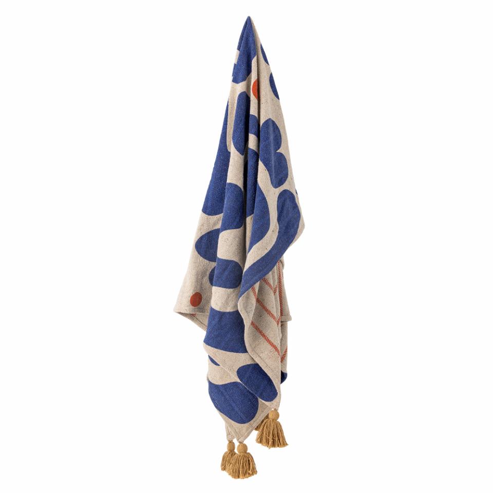 Eviaya Recycled Cotton Throw - Blue