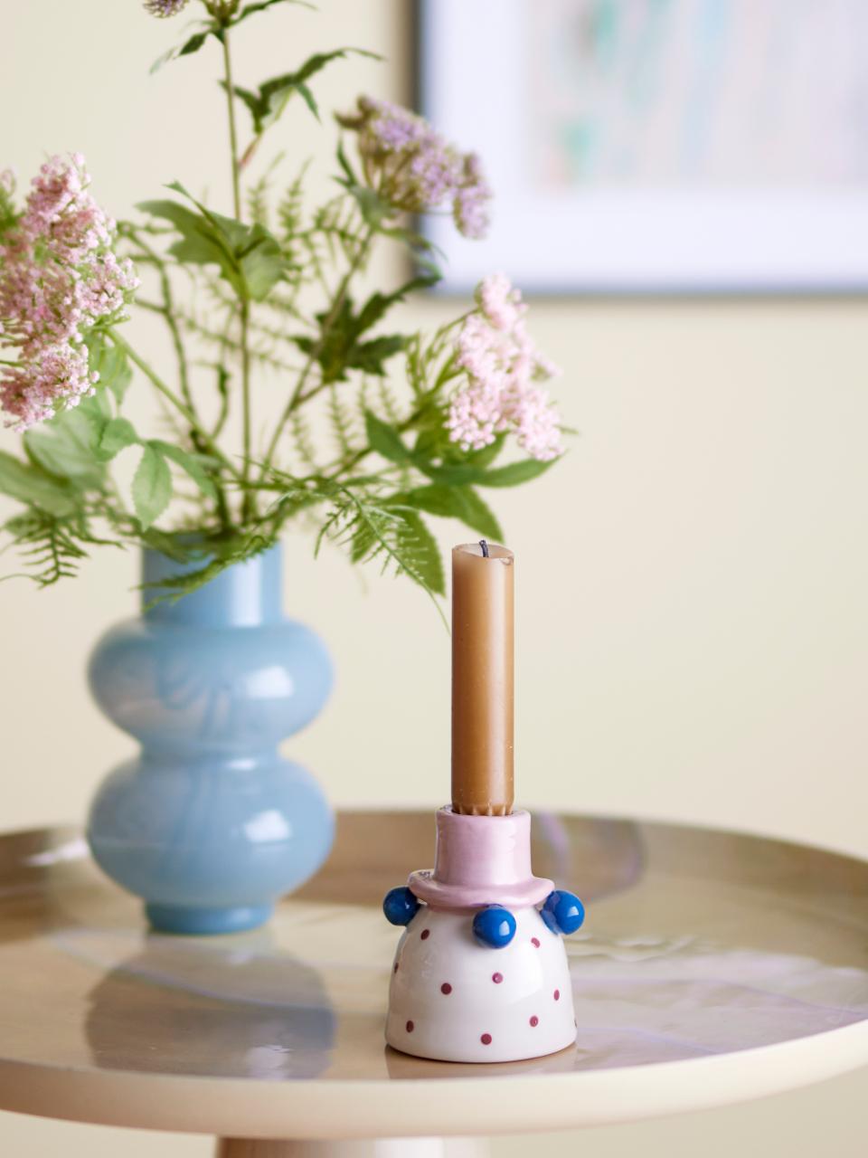 Tacana Candle Holder - Pink Dots