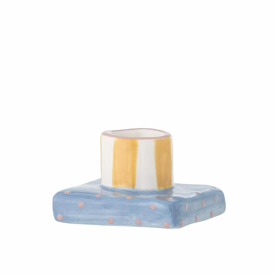 Tacana Candle Holder - Small - Blue/Yellow