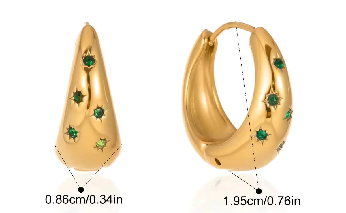 Twinkle Hoop Earrings - 3 colourways