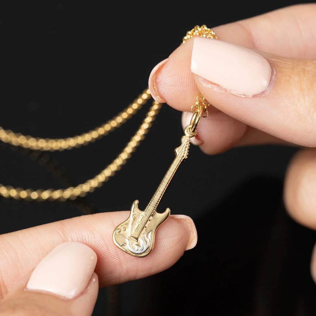 Scream Pretty - Electric Guitar Necklace - Gold Plated