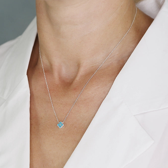 Turquoise Quatrefoil Necklace