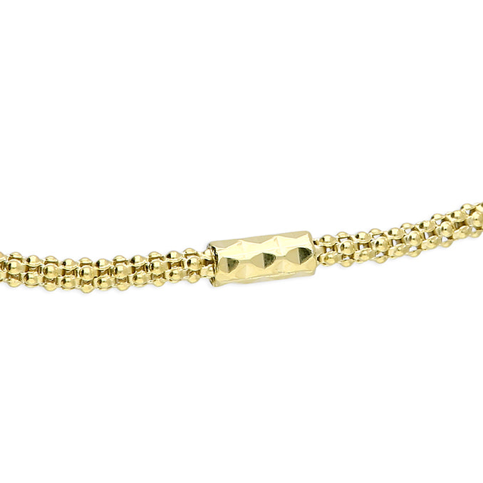 Sterling Silver Gold Plated Popcorn Style Bracelet