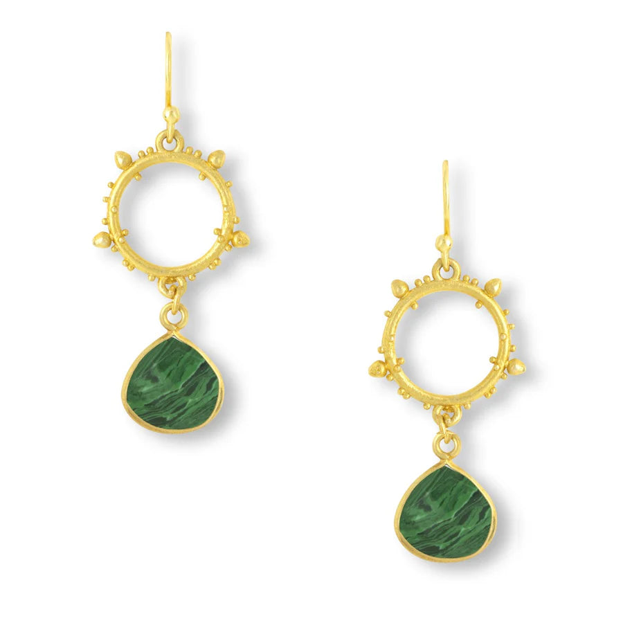 Ashiana London - Allegra Earrings - Malachite