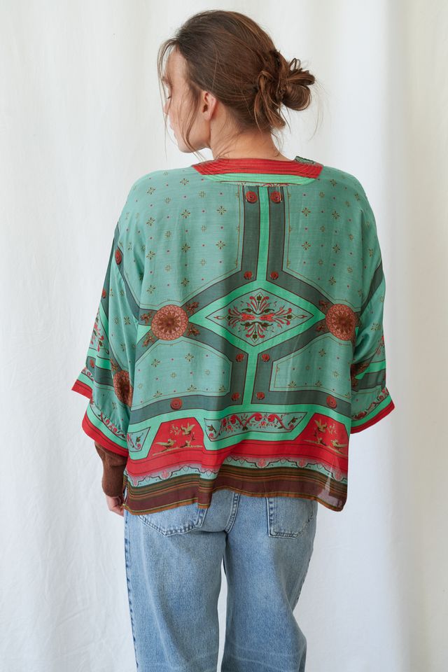One Hundred Stars Kimono - Fleur De Lys Aqua