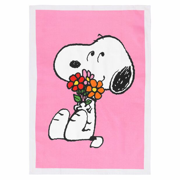Peanuts Love is in Bloom Tea Towel