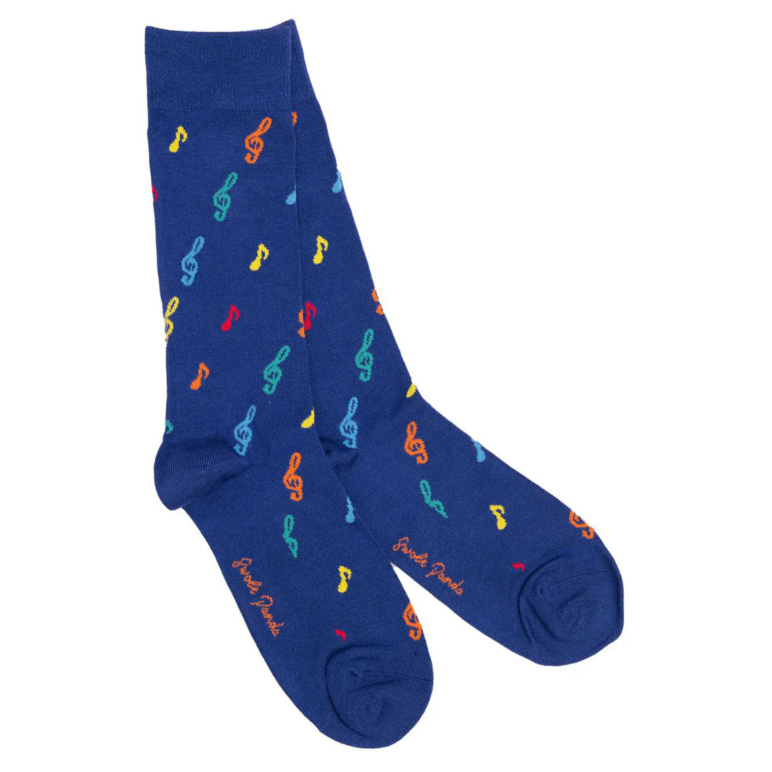 Swole Panda - Musical Notes Bamboo Socks L