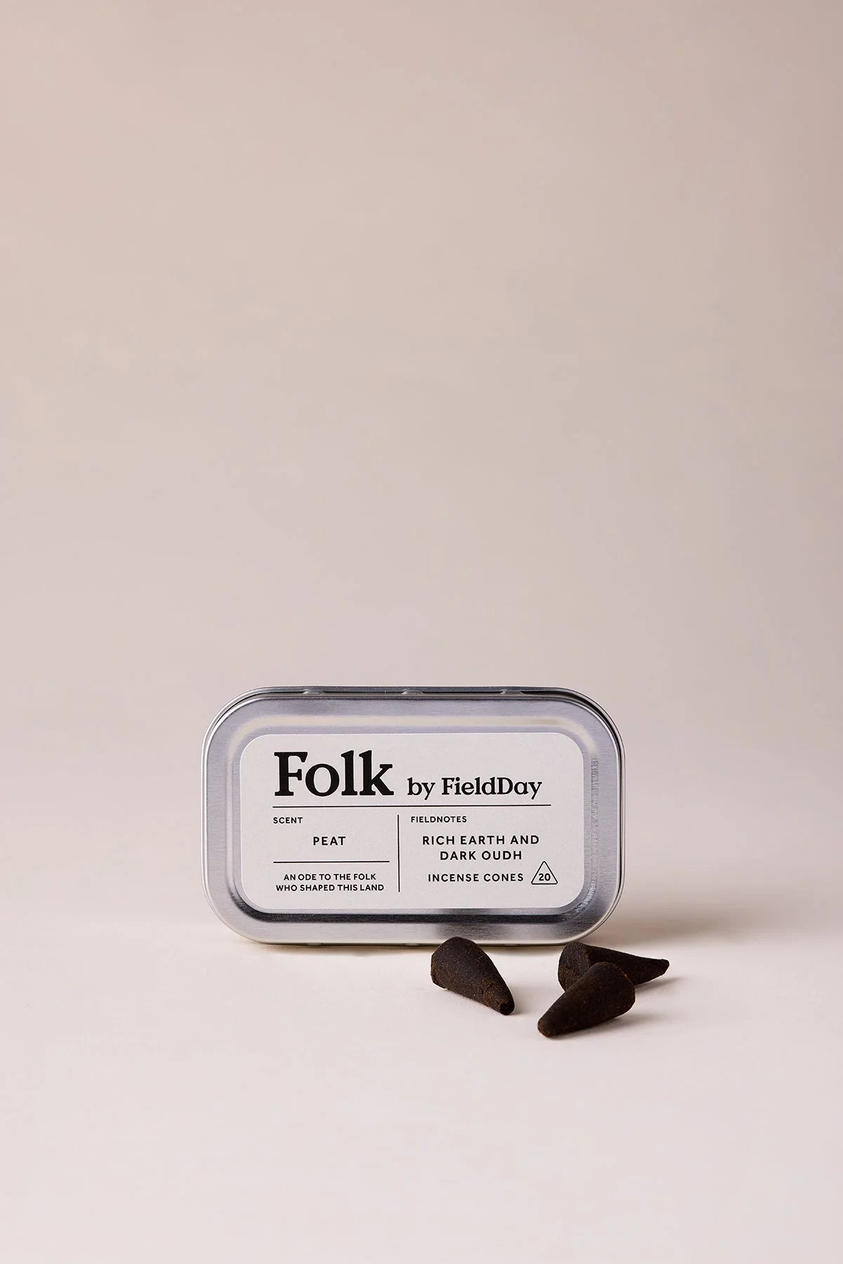 Peat - Folk - Tin of Incense Cones