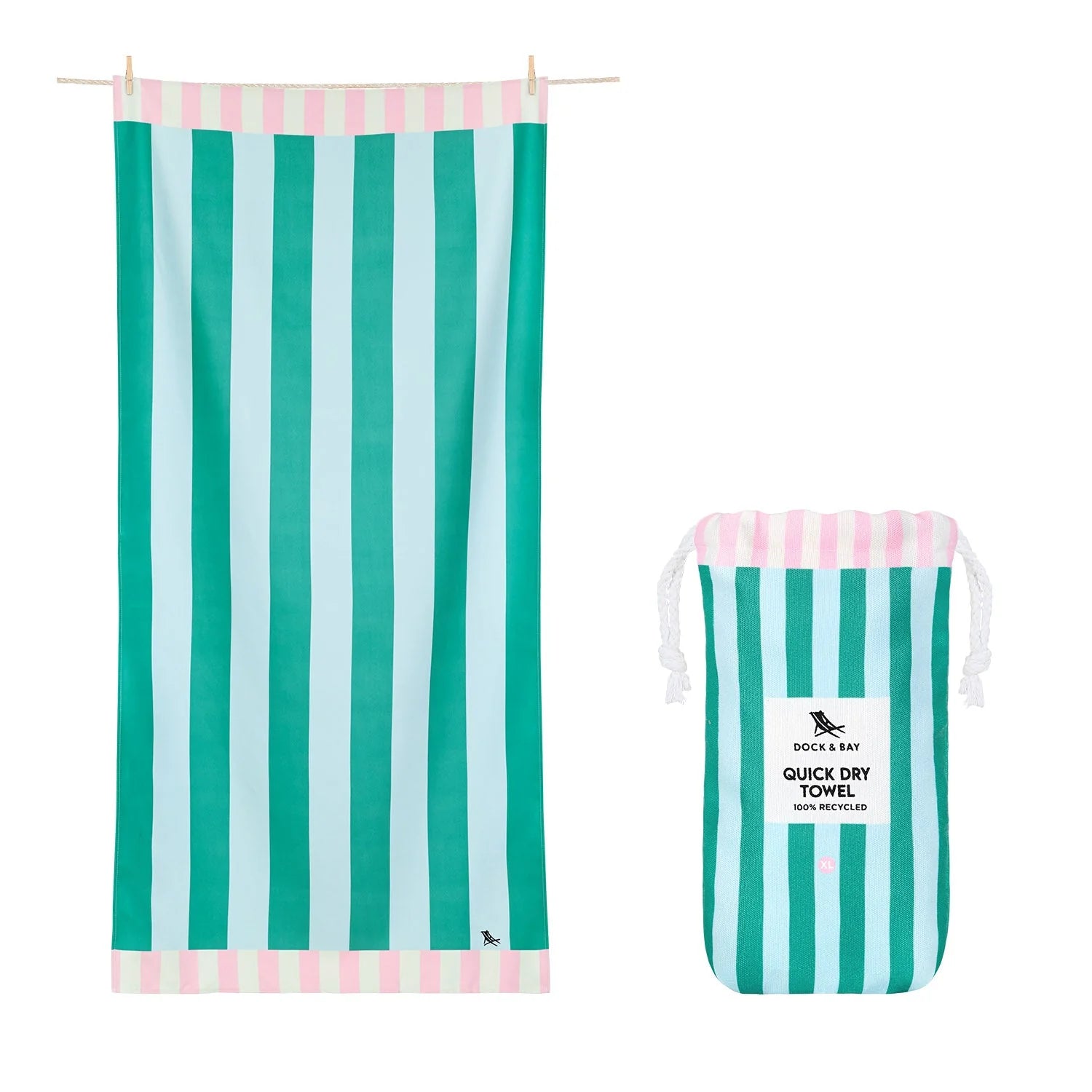 Dock & Bay - Beach Towel - Pastel Pier - XL