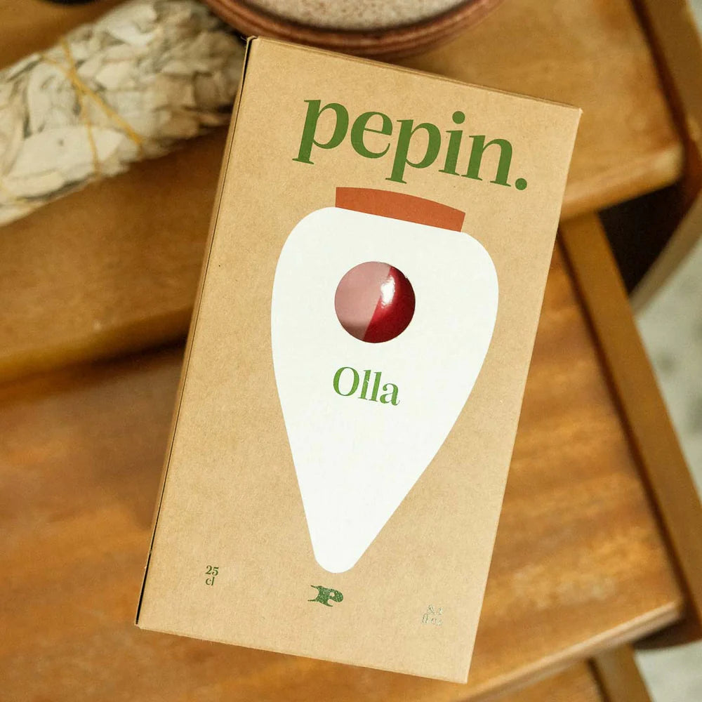 Pepin - Plant Watering Olla - Pink & Red Stripe